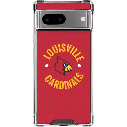 University of Louisville Cardinals Faded Google Pixel 7a Clear Case